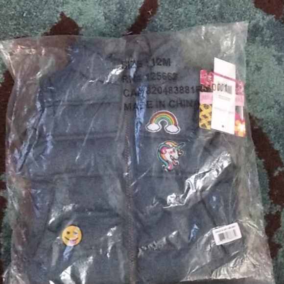 Pink Platinum  puff Jacket Girls 12M New hoodie - Picture 1 of 4